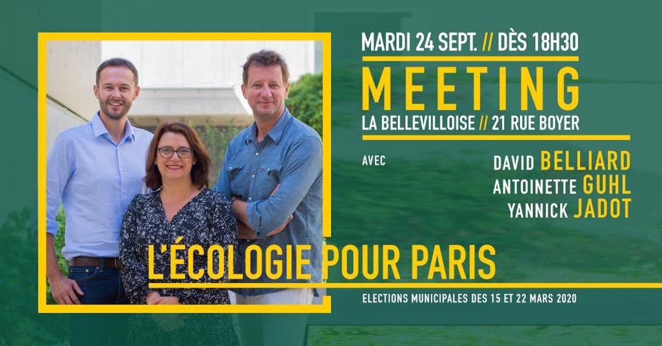 Meeting l'écologie pour paris